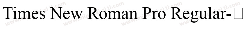 Times New Roman Pro Regular字体转换